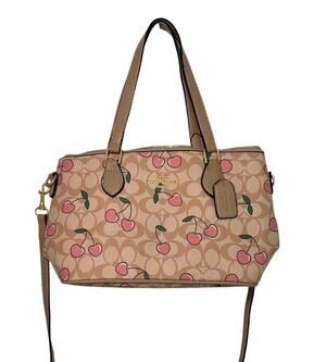 Coach Cherry Print Signature Satchel Crossbody Bag